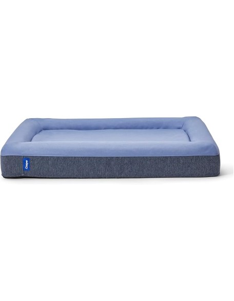 Dog Bed, Plush Memory Foam, Small, Blue