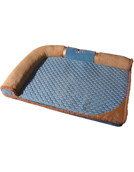 Cat and Dog Bed,Pet Deluxe Orthopedic Dog Bed,with Removable Washable Cover, with Anti-Slip Bottom,Orthopedic Dog Bed and Mattress Mat for Dog Crate, Bolster Dog Beds (Size : 100 * 80 * 14.5cm)
