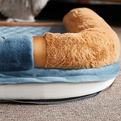 Cat and Dog Bed,Pet Deluxe Orthopedic Dog Bed,with Removable Washable Cover, with Anti-Slip Bottom,Orthopedic Dog Bed and Mattress Mat for Dog Crate, Bolster Dog Beds (Size : 100 * 80 * 14.5cm)