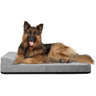 Bolstr Memory Foam Dog Bed with Headrest - Ideally Sized Evolv Dog Crate Pad - Premium Orthopedic Pet Bed for Crate or Home - X-Large