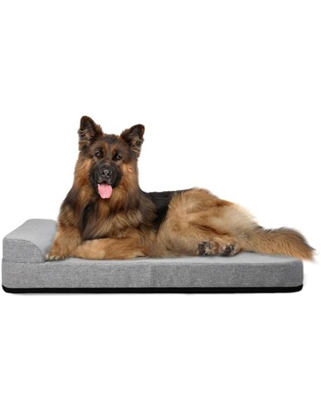 Bolstr Memory Foam Dog Bed with Headrest - Ideally Sized Evolv Dog Crate Pad - Premium Orthopedic Pet Bed for Crate or Home - X-Large