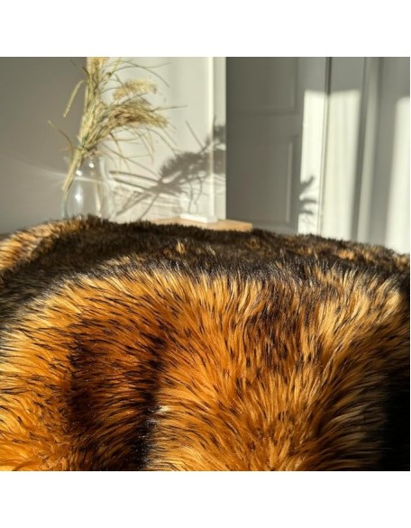 Faux Fur Pet Blanket - Waterproof Blankets for Dogs, Dog Cover for Couch, Throw for Sleeping, Whelping, and Comfort, Furniture Protection, Machine Washable, Brown 80" x 60"