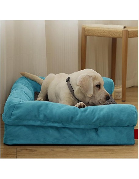 Large Orthopedic Dog Bed with Egg FoamSupport, Dog Bed with Bolster Washable Removable Cover with Zipper and Non-Slip Bottom Bolster, Dog Sofa Bed,XL