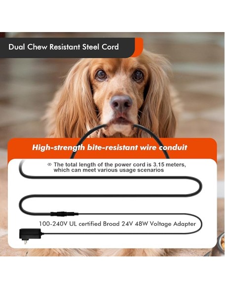 Upgraded Heated Dog Bed L-Shaped Chaise,12V Safe Voltage Arthritis Dog Bed with Memory Foam, Heated Pet Bed with Waterproof Cover for Medium, Large Dogs/M