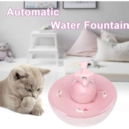 Fountain Cat Water Fountain for Drinking UltraQuiet Ceramics Automatic Circulation Pet Water Dispenser for Cat and Small Dogs Silent Pump Pet Water Dispenser (Size : Style:2) (Style:5)