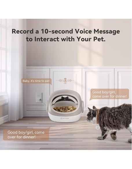 Automatic Cat Feeder, RFID Cat Food Dispenser with Collar Sensor, Timed Auto Pet Feeder for Multi-Cat Households, 4 Feeding Modes, Suitable for Both Wet and Dry Food