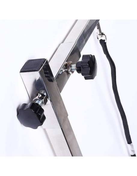 Purple Dragon Stainless Steel Pet Hair Dryer Holders Adjustable Overhead Pet Grooming Arm