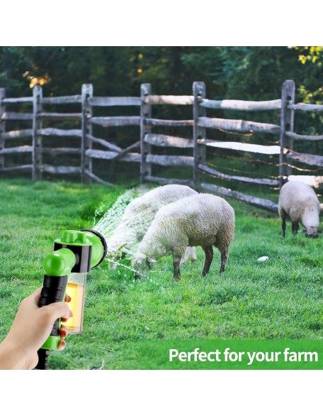 2 Pcs Jet Bathing Tool for Pet Set Hose Nozzle Soap Dispenser and Dog Rubber Comb Brush