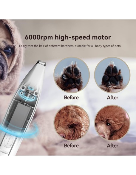 Dog Paw Trimmer, Dog Clippers, Cordless Cat and Small Dogs Clipper