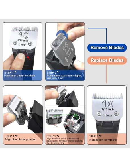 Pet Dog Grooming Detachable Ceramic Blades Kit