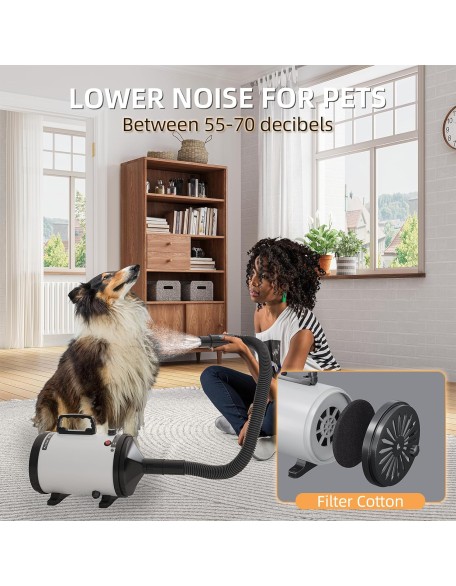 Dog Hair Dryer, 3.8HP / 2800W Pet Hair Dryer Dog Blow Dryer